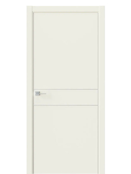 Двери WestStyle  "IN 20" EmLayer Бежевый /алюм.кромка  ДГ