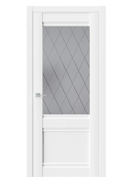 Двери WestStyle  "ChЕ 6" Emlayer Белый/белое сатинат  ДО