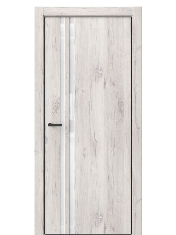 Двери WestStyle  "IN 37" Дуб Джуно /Аляска Lacobel /алюм.кромка  ДО