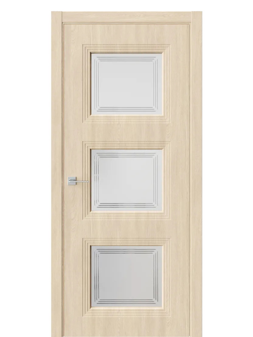 Двери WestStyle  Monte 6 Сенди /Белое Сатинат ДО