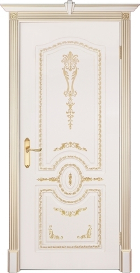 Interne doors "диамант" (дг) слоновая кость/патина золото