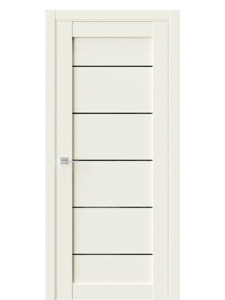 Межкомнатные двери WestStyle  RL 3 Emlayer Бежевый /Чёрное Lacobel ДО