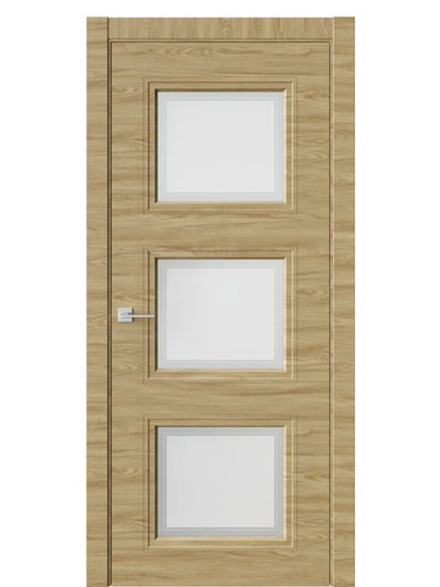 Двери WestStyle Eliss 6 Дуб валенс горизонт /белое сатинат  ДО