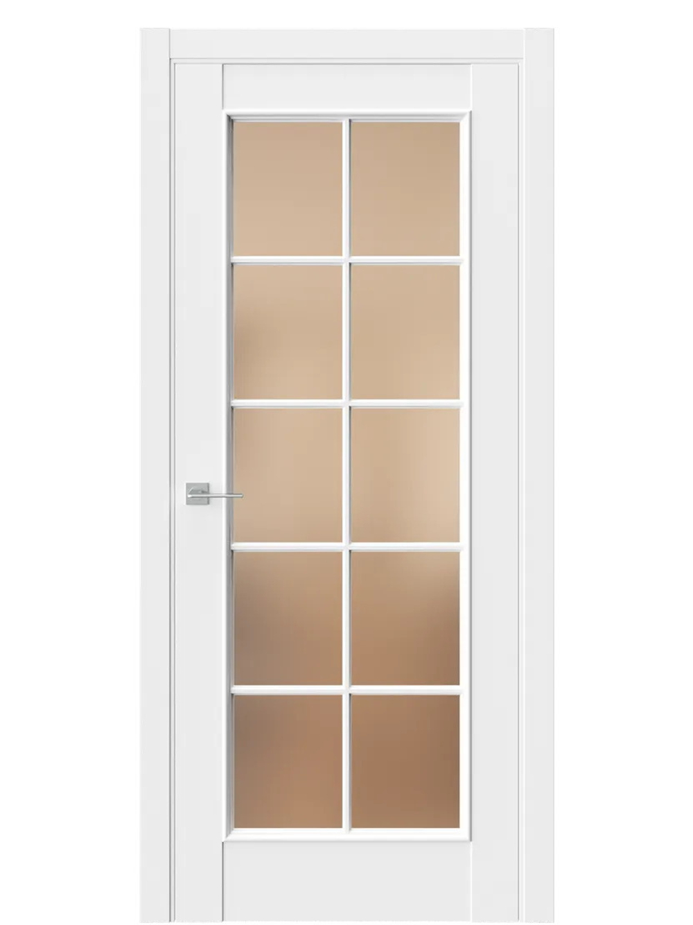 Двери WestStyle En 2 Emlayer белый / Бронза Сатинат  ДО