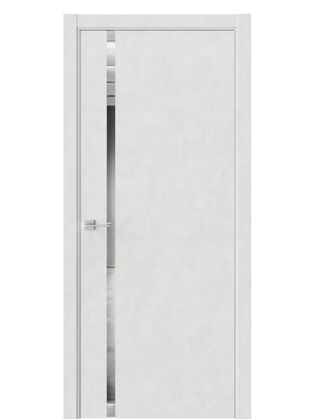 Двери WestStyle  "IN 36" Бетон Лайт /Зеркало /алюм.кромка  ДО