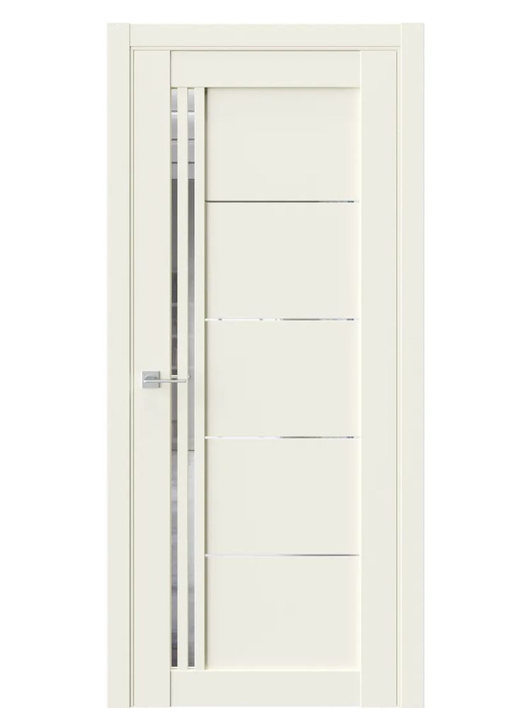 Межкомнатные двери WestStyle  RL 5 Emlayer Бежевый /Зеркальное стекло ДО