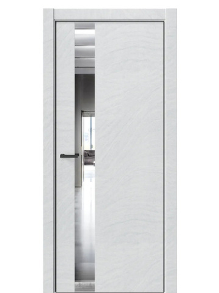 Двери WestStyle  "IN 2" Стоунлайн Лайт /Зеркало /алюм.кромка ДО