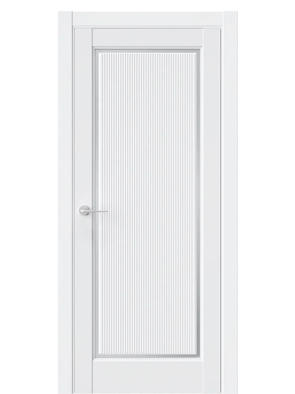 Двери WestStyle  LVT 1 FL Emlayer Белый/ Белое Сатинат ДО