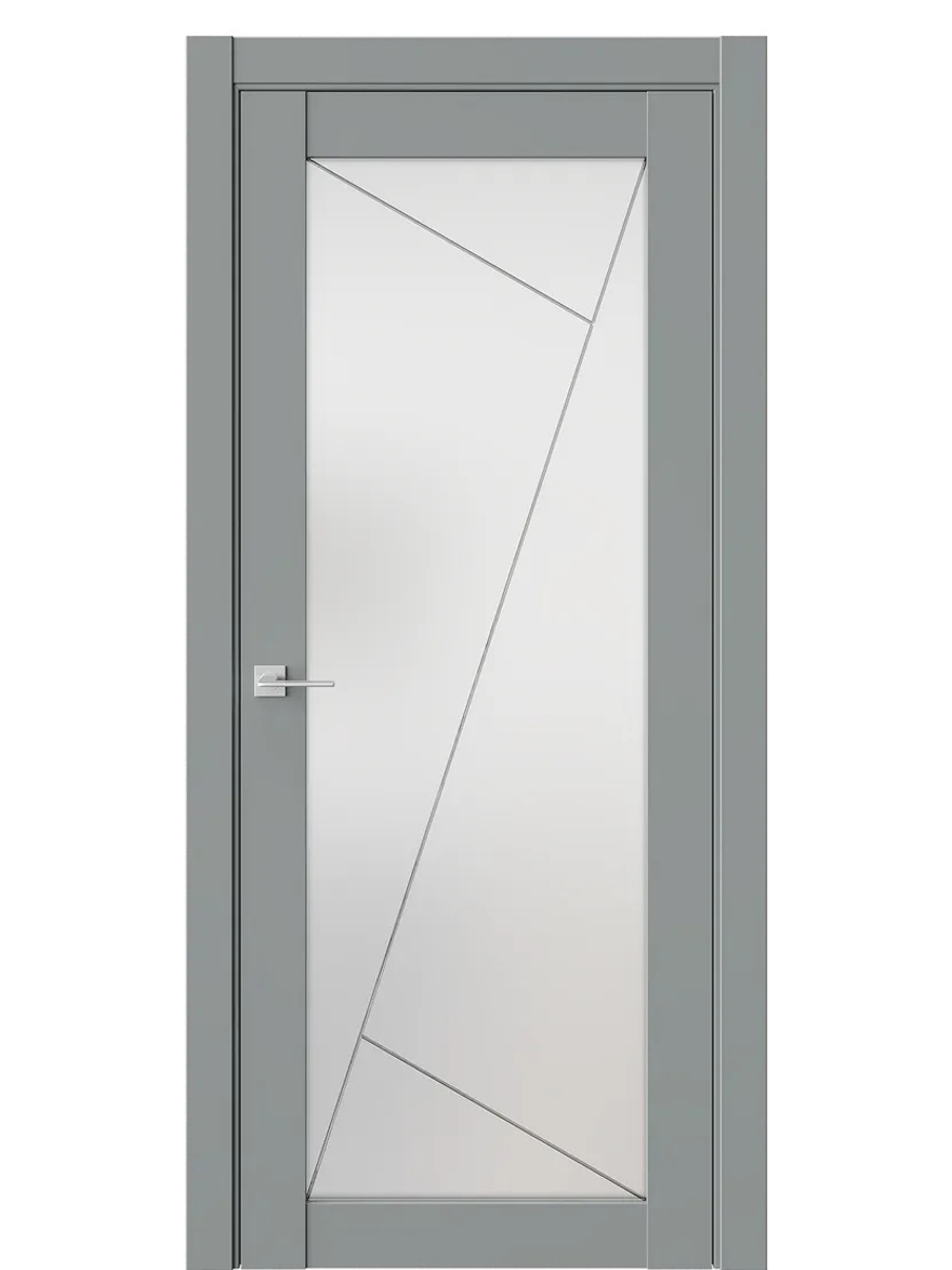 Двери WestStyle  NR2  Морская Галька /Белое Сатинат ДО