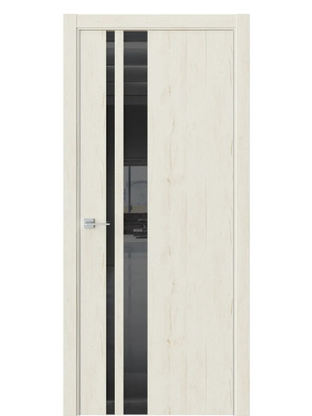 Двери WestStyle  "IN 38" Дуб Джентл /Чёрное Lacobel /алюм.кромка ДО