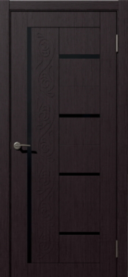 Межкомнатные двери ДУБРАВА "Азалия" ДО Акация черн/Черная вставка