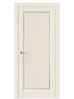 Двери WestStyle  LVT 1 FL Emlayer Бежевый/ Белое Сатинат ДО