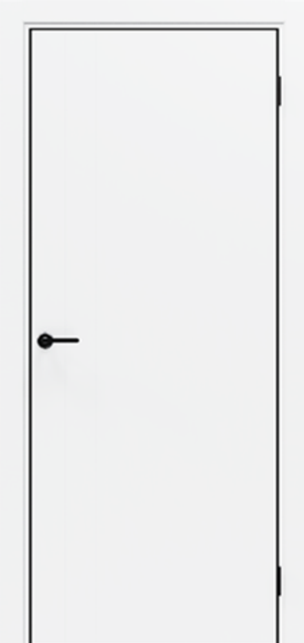 Межкомнатные двери PORTIKA Porta-50 4AB Alaska/Алюминиевая кромка с 4-х сторон (черная)