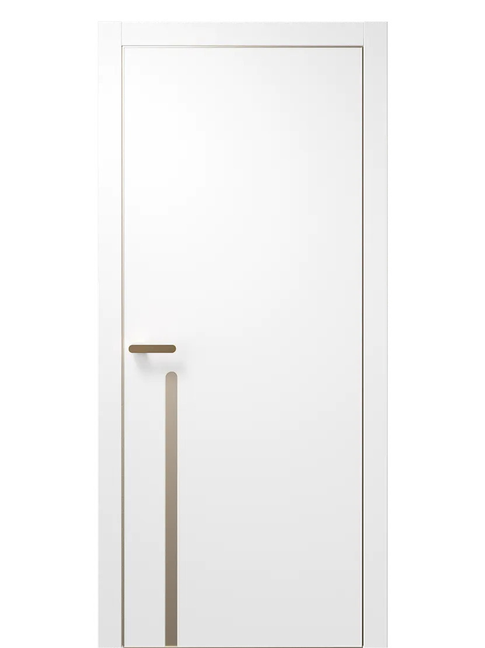 Двери WestStyle  "IN М1.1" Меринос Белый /молдинг /алюм.кромка  ДГ