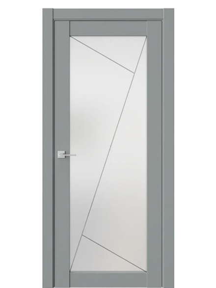 Двери WestStyle  NR2  Морская Галька /Белое Сатинат ДО