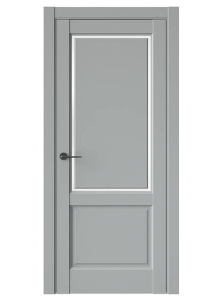 Двери WestStyle  LVT 3Е Серая Гавань/ Белое Сатинат ДО