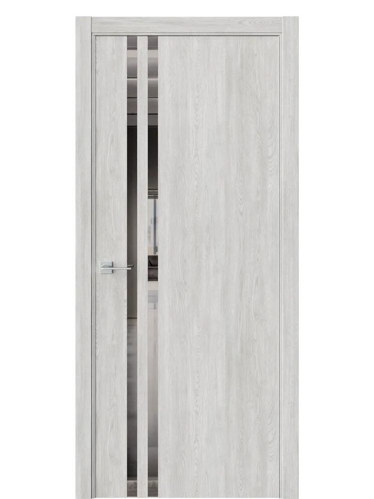 Двери WestStyle  "IN 37" Дуб Оксфорд /Зеркало графит /алюм.кромка  ДО