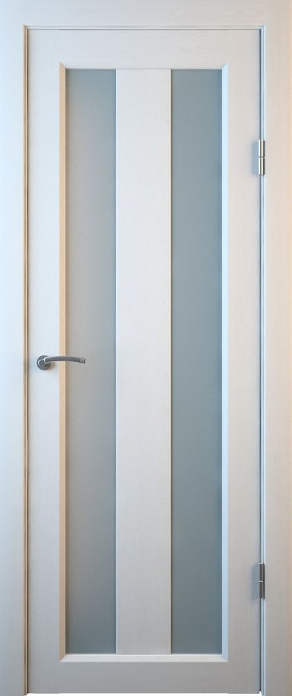 Межкомнатные двери MART DOORS Т1 Белое дерево/Сатинат (ДО)