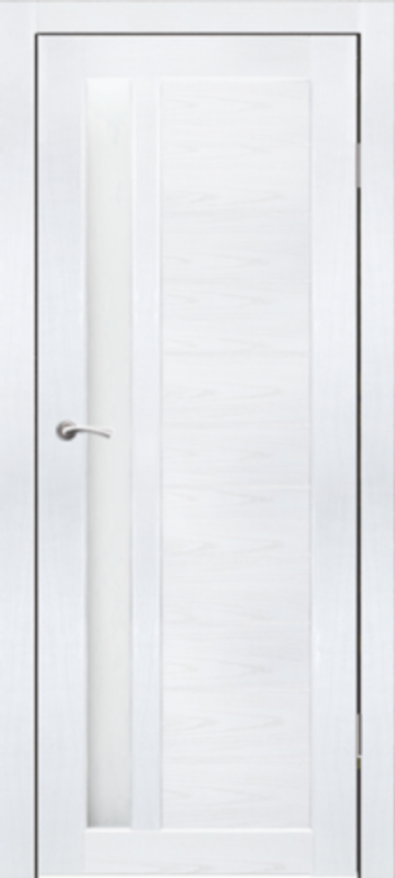 Межкомнатные двери SYNERGY "Пиано" Ясень белый ДО (Сатинат матовое)