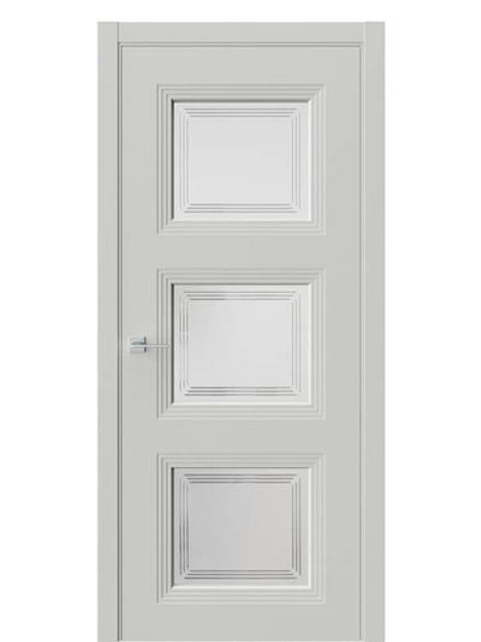 Двери WestStyle  Monte 6 RAL 7038 Серый /Белое Сатинат ДО