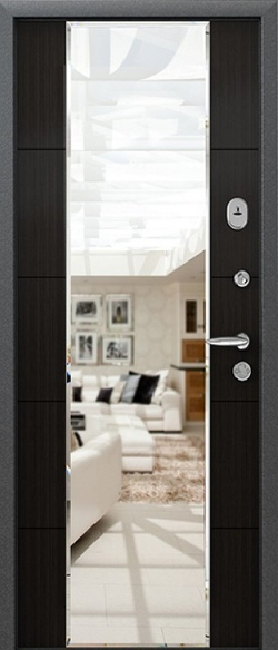 Сейф-дверь страж  "3к-mirror" с зеркалом миландж темный