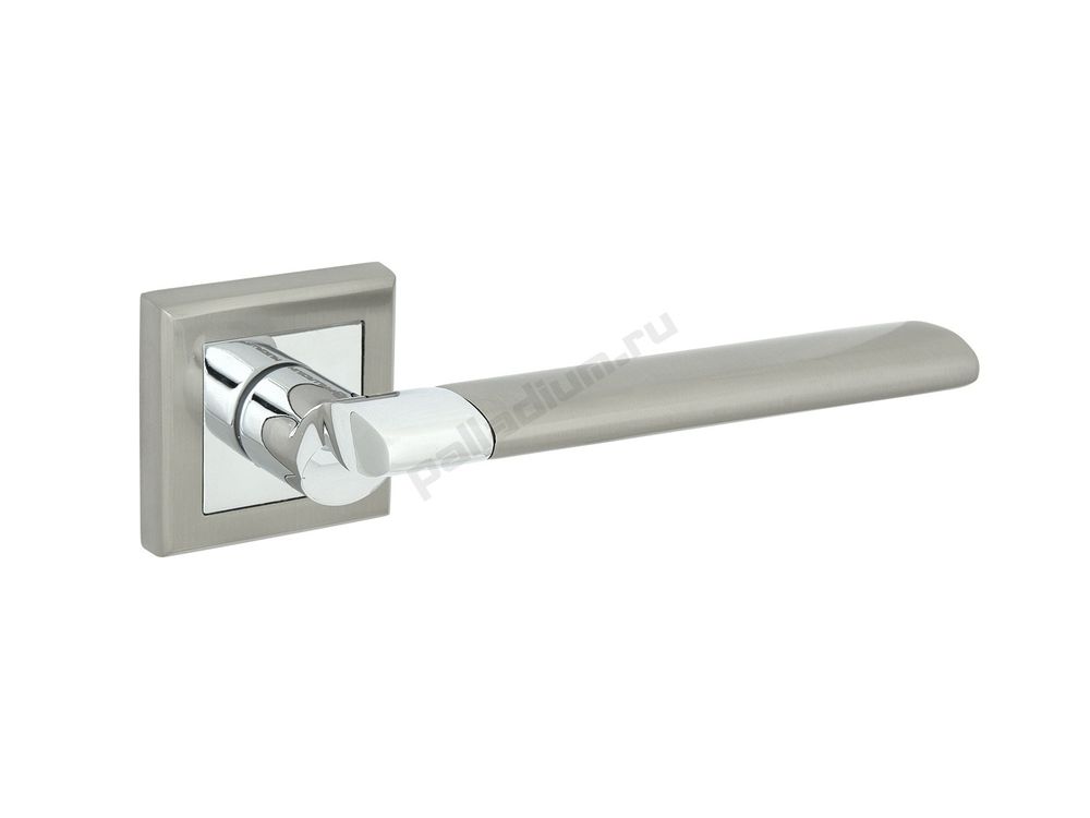 Дверная ручка palladium oscar sn/cp матовый никель/хром
