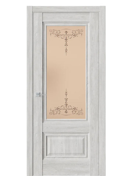 Двери WestStyle  "Ch 8"  Дуб оксфорд/ бронза сатинат ДО