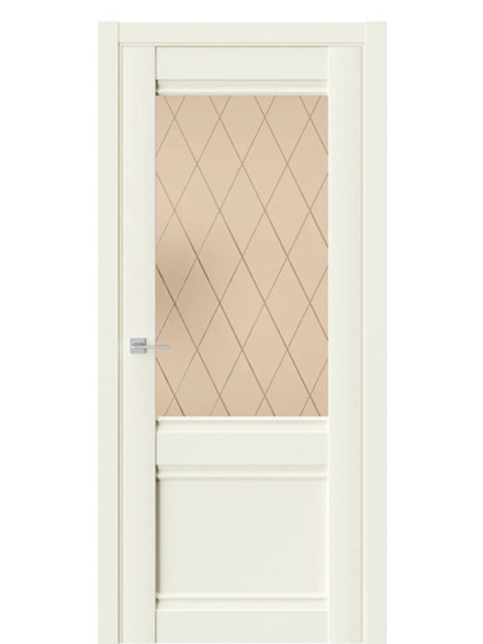 Двери WestStyle  "ChЕ 6" Emlayer Бежевый/бронза сатинат  ДО