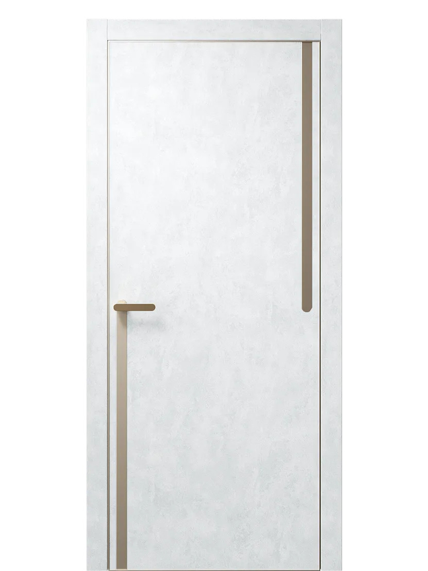 Двери WestStyle  "IN М2.3" Бетон Лайт /молдинг /алюм.кромка  ДГ