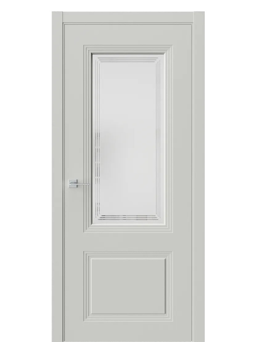 Двери WestStyle  Monte 4 RAL 7038 Серый /Белое Сатинат ДО