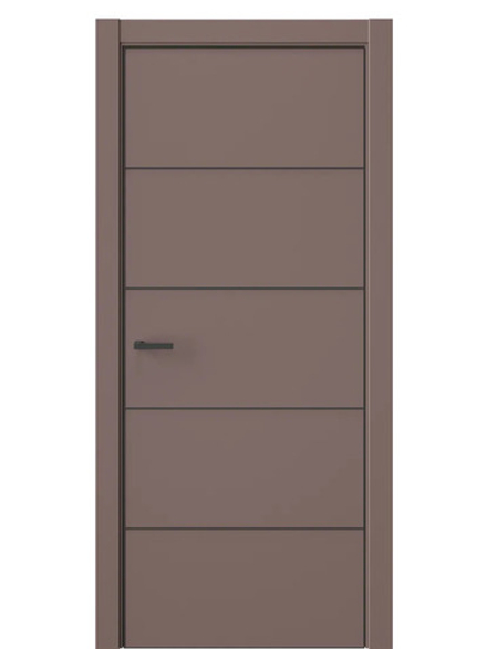 Двери WestStyle  "IN 27" Милкшейк /алюм.кромка  ДГ