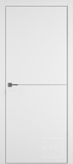 Межкомнатные двери ВФД "URBAN 1" 4х4 Emalex Ice/Silver Mould