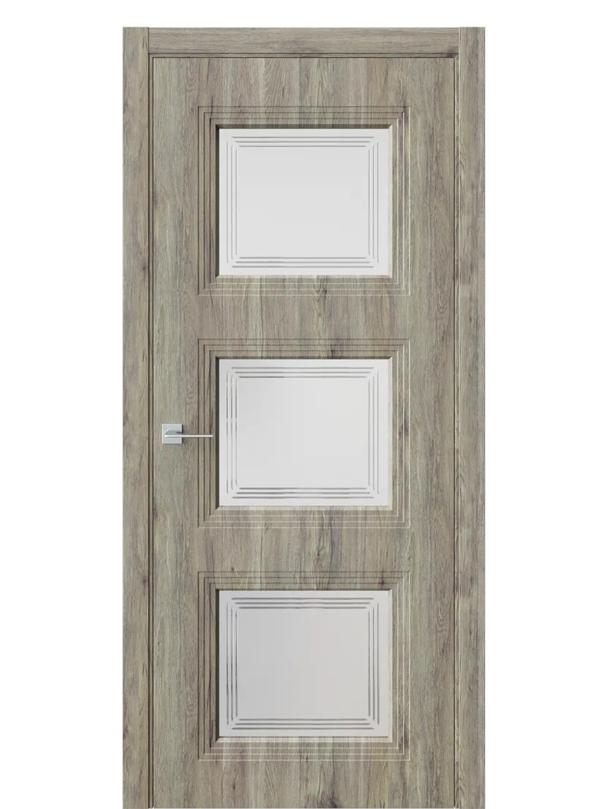 Двери WestStyle  Monte 6 Дуб Эссе /Белое Сатинат ДО