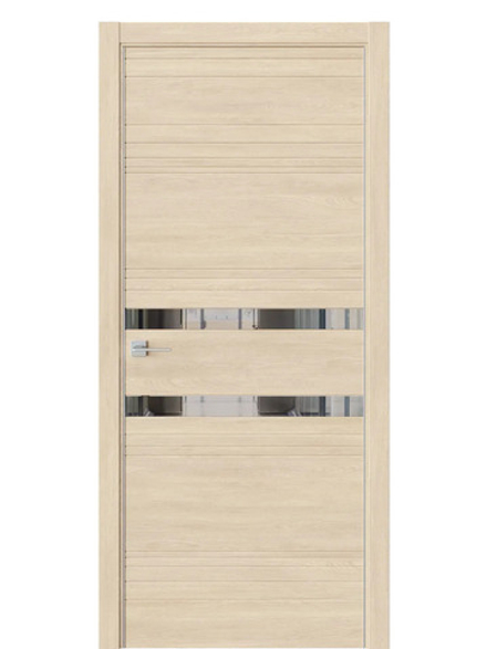 Двери WestStyle  "IN 13" Сенди /Зеркало Графит /алюм.кромка  ДО