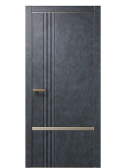 Двери WestStyle  "IN Miavi M" Бетон Маренго /молдинг /алюм.кромка  ДГ