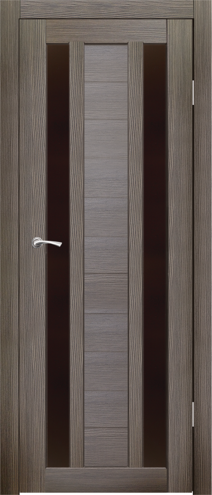 Двери SYNERGY "Фиеста" Акация темная (Лакобель черное)