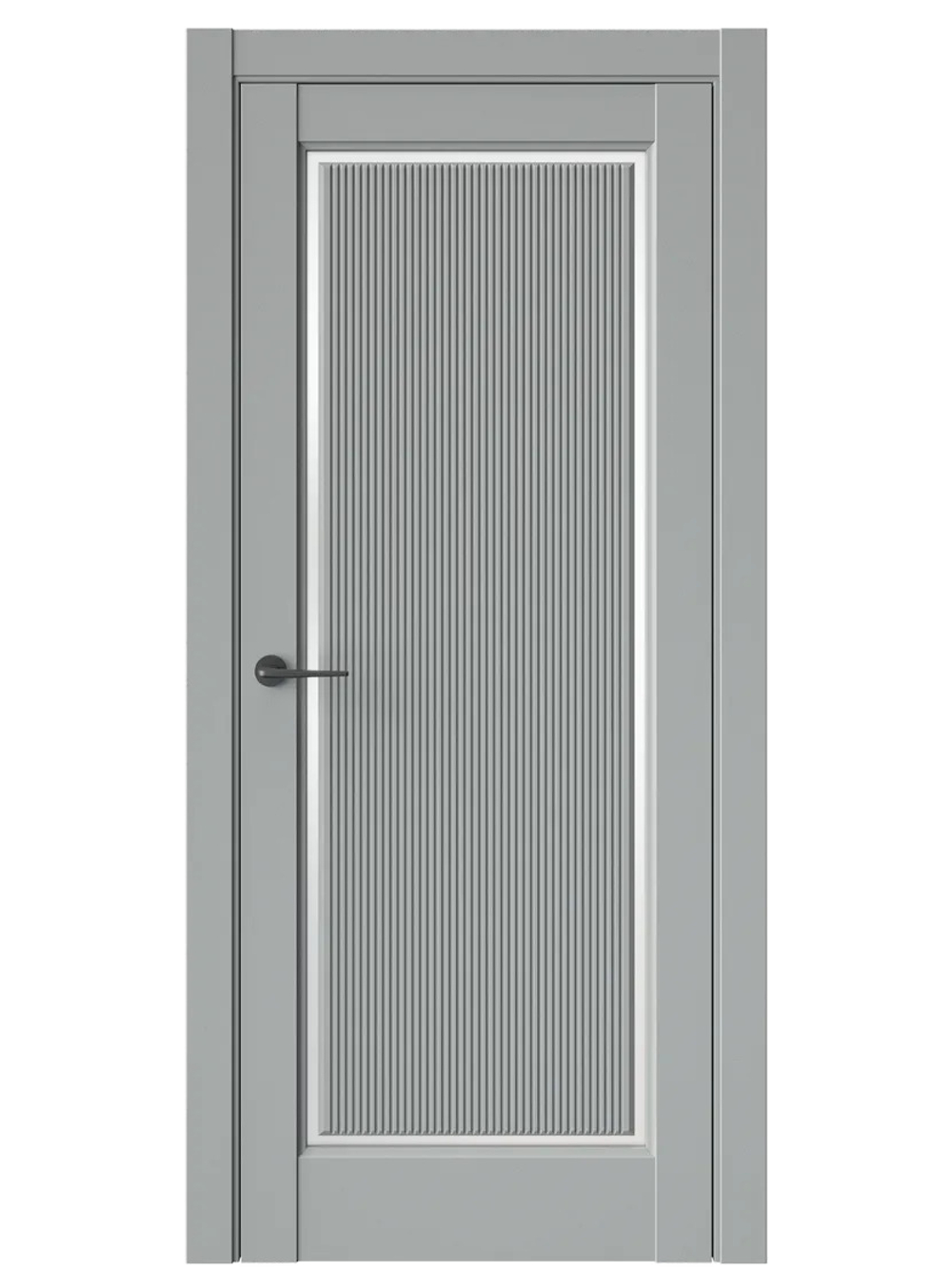 Двери WestStyle  LVT 1 FL Серая Гавань/ Белое Сатинат ДО