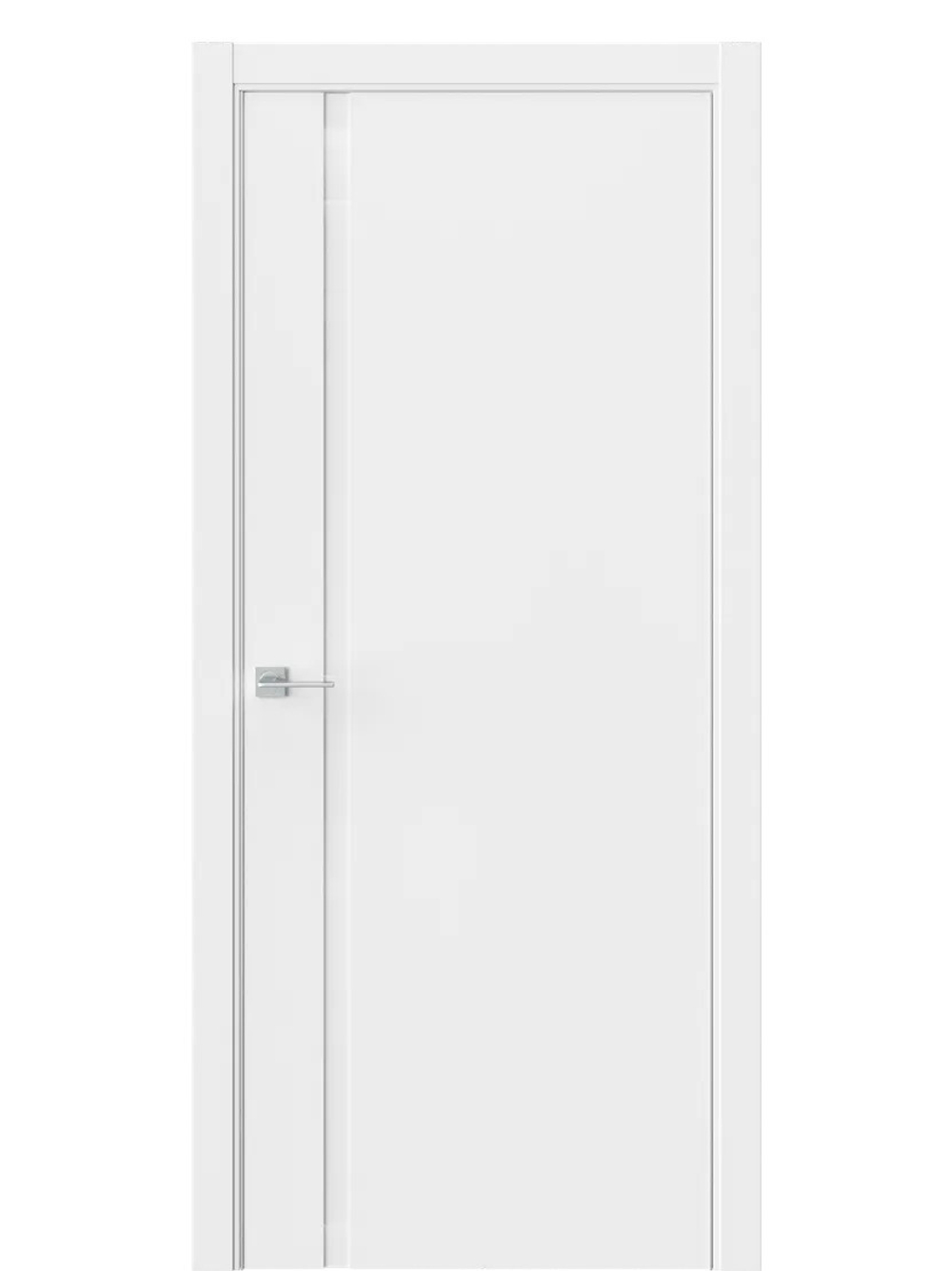 Двери WestStyle  "IN 36" EmLayer Белый /Аляска Lacobel /алюм.кромка  ДО