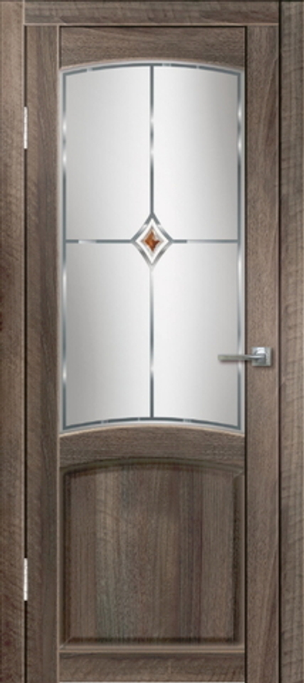 Межкомнатные двери ДВЕРНАЯ ЛИНИЯ "РУМБА" Орех седой темный ДО