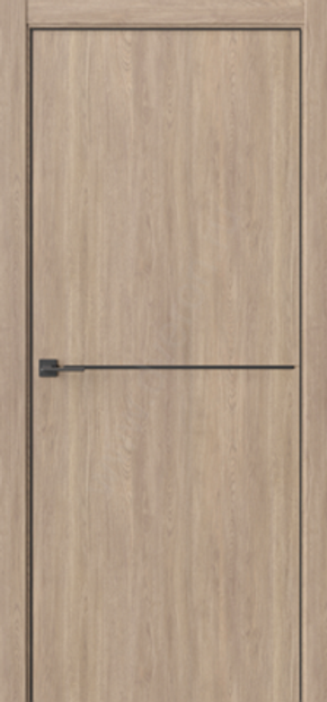 Межкомнатные двери WestStyle "IN 39" Брандо/Черная алюм. кромка  ДГ