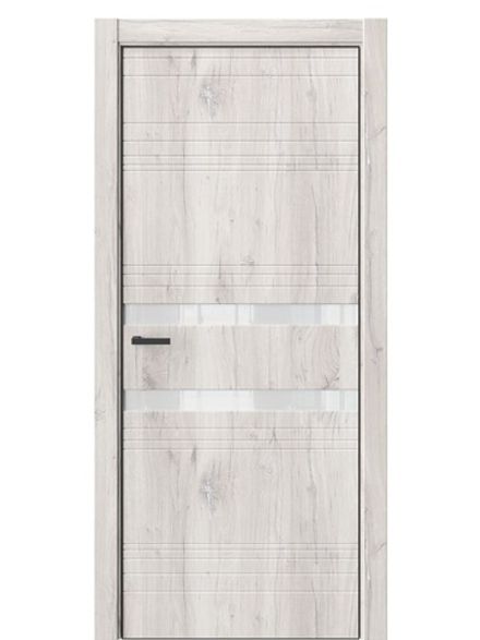 Двери WestStyle  "IN 13" Дуб Джуно /Аляска Lacobel /алюм.кромка  ДО