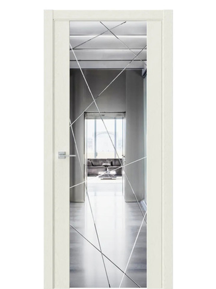 Двери WestStyle Е7  Дуб монтана/ зеркало/ Гравировка Prime 1 ДО