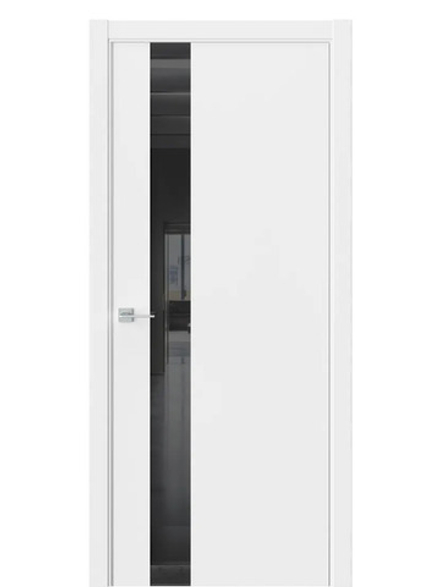Двери WestStyle  "IN 2" EmLayer Белый /Чёрное Lacobel /алюм.кромка  ДО