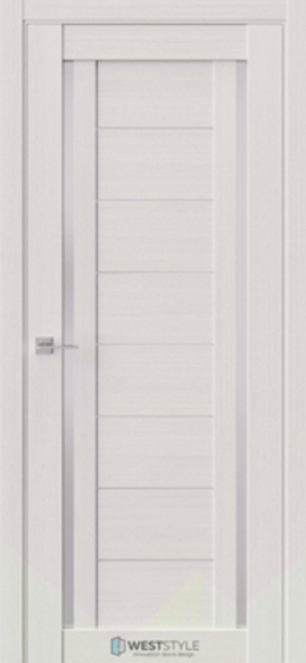 Межкомнатные двери WestStyle "Q33" (RE46) Лиственница белая/Белое сатинат ДО