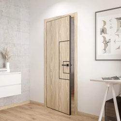 Двери WestStyle  "IN 41" Белая Вуаль /алюм.кромка  ДГ