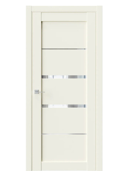 Межкомнатные двери WestStyle  RL 2 Emlayer Бежевый /Зеркальное стекло ДО