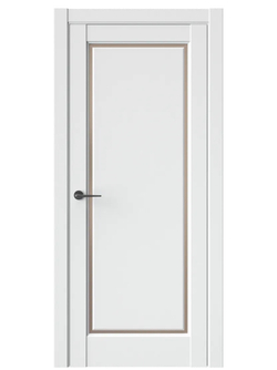 Двери WestStyle  LVT 1 Белая Вуаль/ Бронза Сатинат ДО