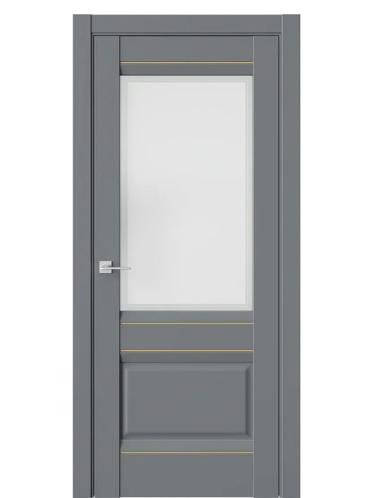 Двери WestStyle  PL11F Альпийская Ночь /Белое Сатинат /Молдинг ДО