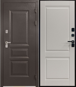 Металлическая дверь с терморазрывом "винтер зима арктика" с терморазрывом