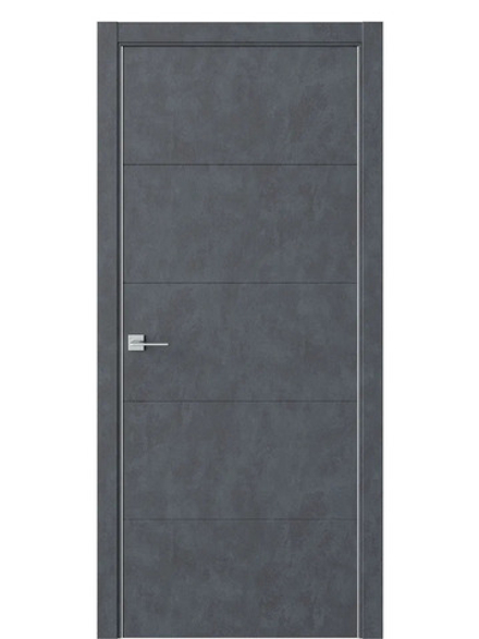 Двери WestStyle  "IN 10" Бетон Маренго /алюм.кромка ДГ
